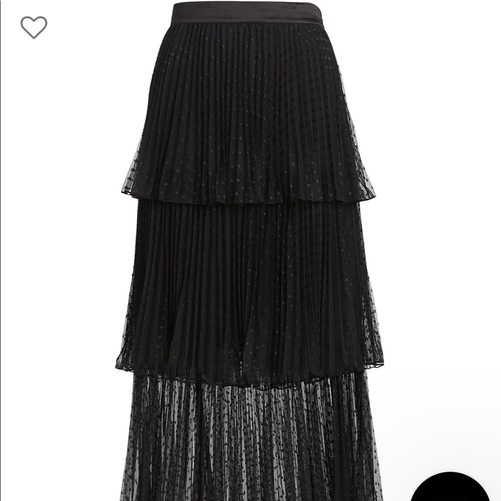 NEW Intermix Edith Ruffled Tulle Midi Skirt